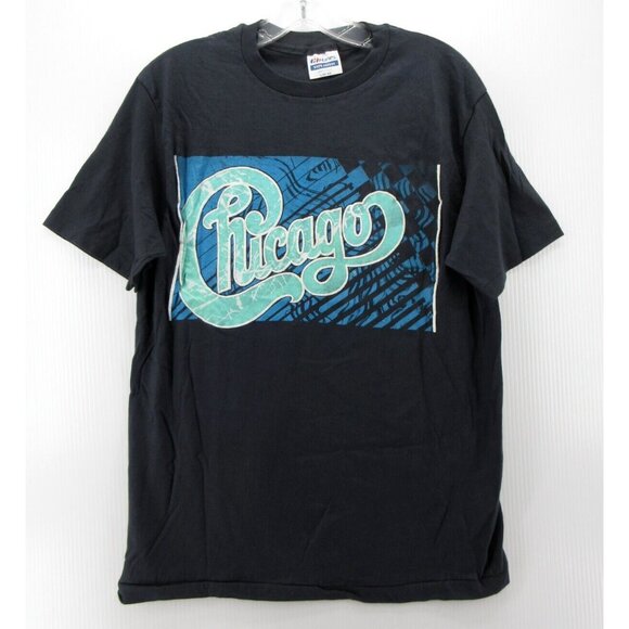VINTAGE Chicago Shirt Large 1988 Victorious Tour Hanes Tee Double Sided - Picture 1 of 9